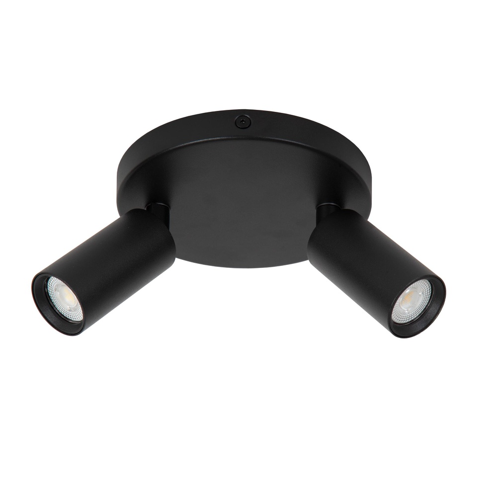 Lucide PlafondspotRitmo mini GU10 2-lichts zwart - 09942/12/30